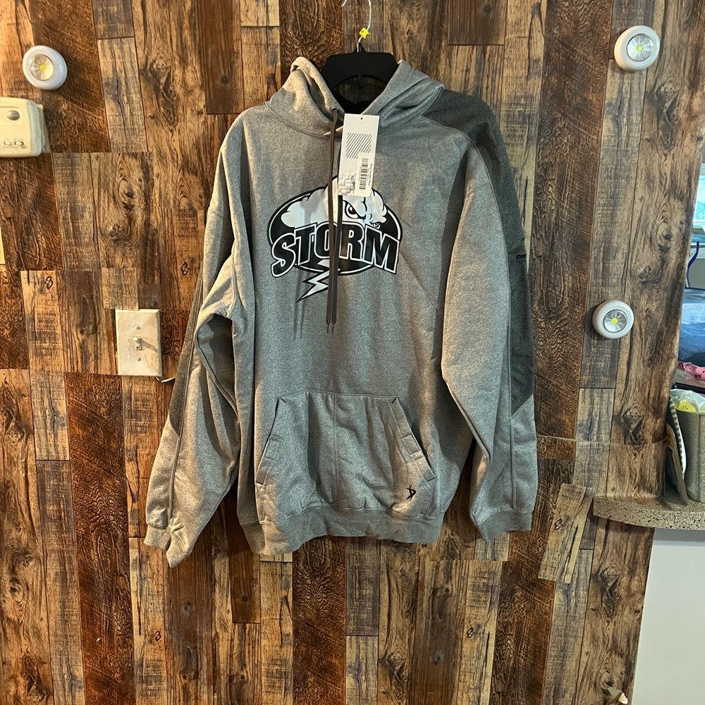 NWT Storm sweater with hoodie grey size XL